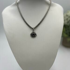 Brighton Signed Chain Necklace With Charm